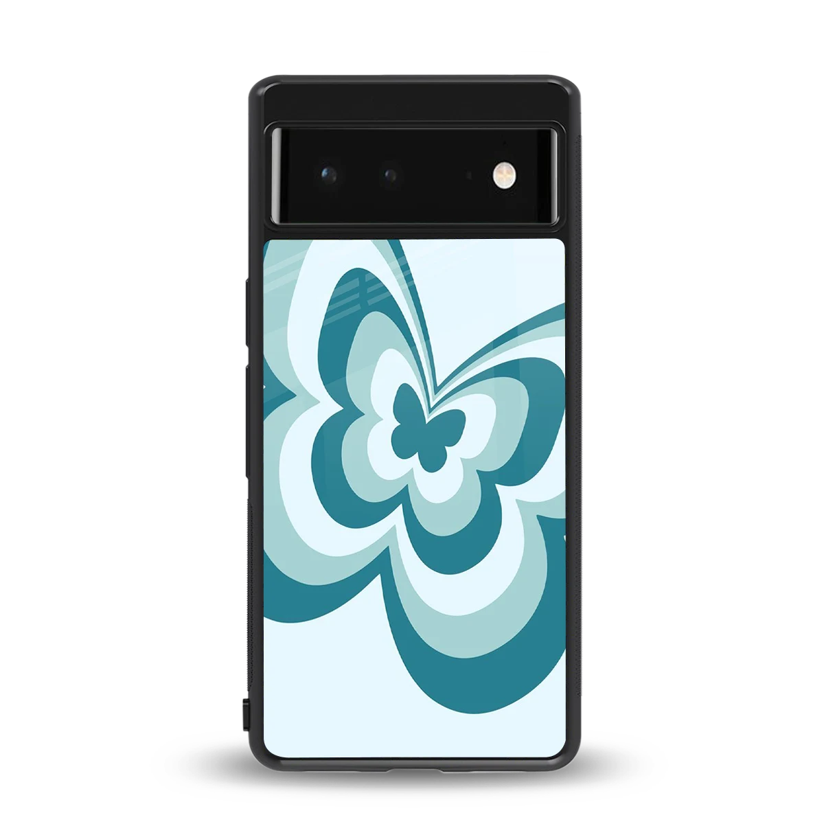 Y2K Green Butterfly back phone cover | glass case for google pixel 6