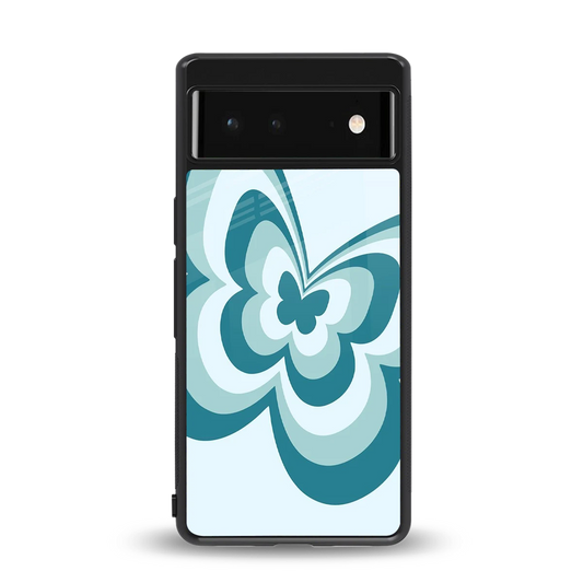 Y2K Green Butterfly back phone cover | glass case for google pixel 6