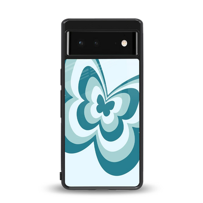 Y2K Green Butterfly back phone cover | glass case for google pixel 6a