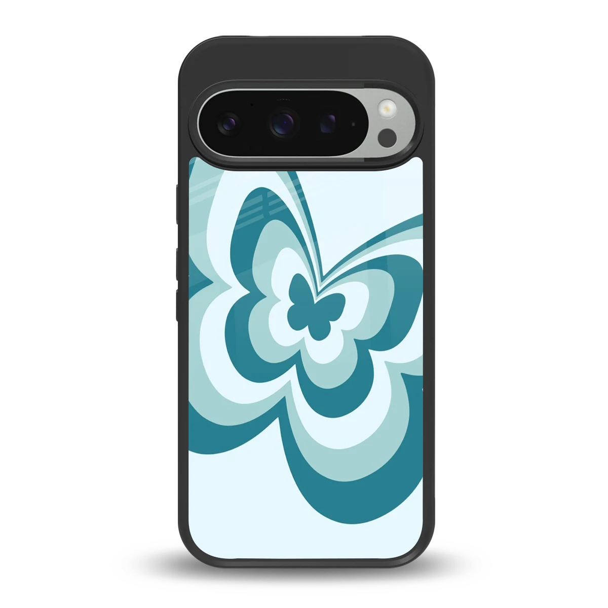 Y2K Green Butterfly back phone cover | glass case for google pixel 9 pro