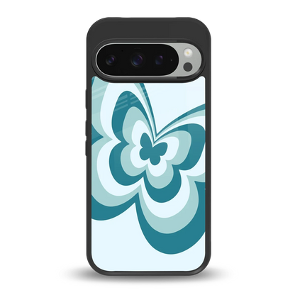 Y2K Green Butterfly back phone cover | glass case for google pixel 9 pro