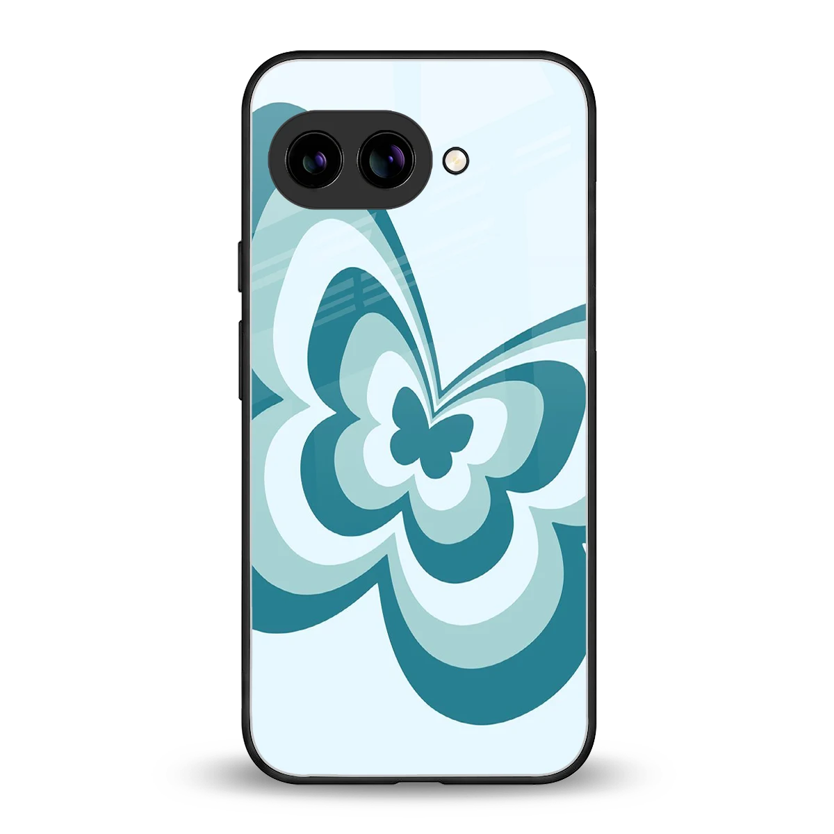 Y2K Green Butterfly back phone cover | glass case for google pixel 9a