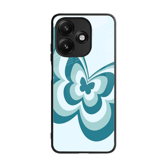 Y2K Green Butterfly back phone cover | glass case for redmi 12 5g
