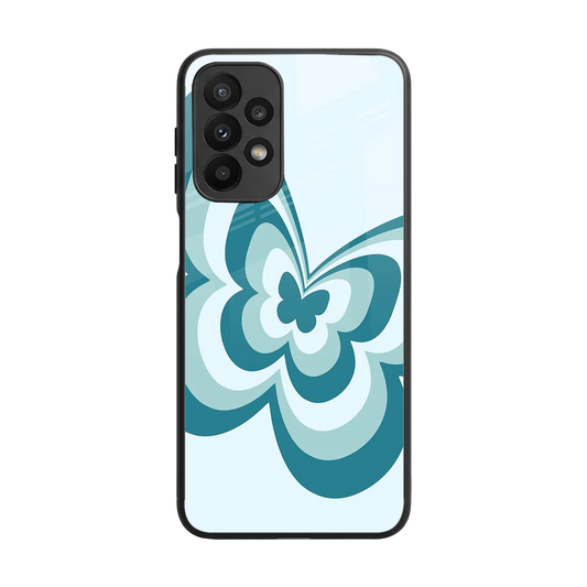 Y2K Green Butterfly back phone cover | glass case for samsung galaxy a23