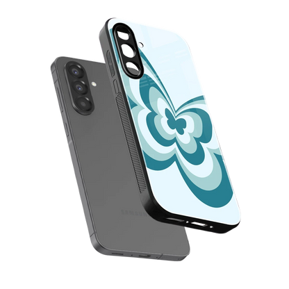 Y2K Green Butterfly sleek samsung galaxy a17 5g cover with tempered glass back and TPU edges