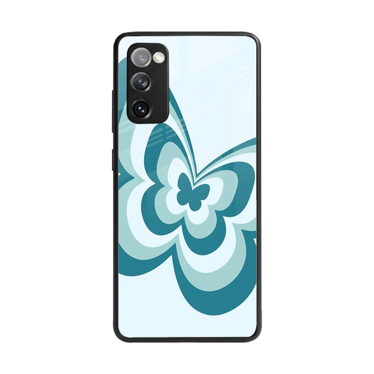 Y2K Green Butterfly back phone cover | glass case for samsung galaxy s20 fe