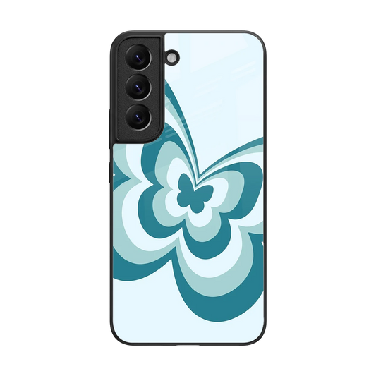 Y2K Green Butterfly back phone cover | glass case for samsung galaxy s22