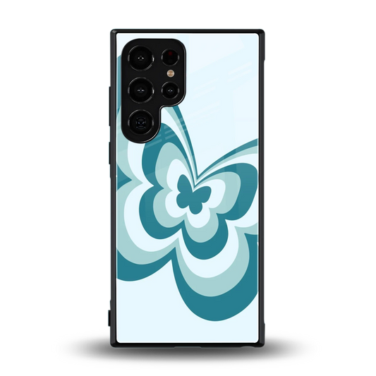 Y2K Green Butterfly back phone cover | glass case for samsung galaxy s24 ultra