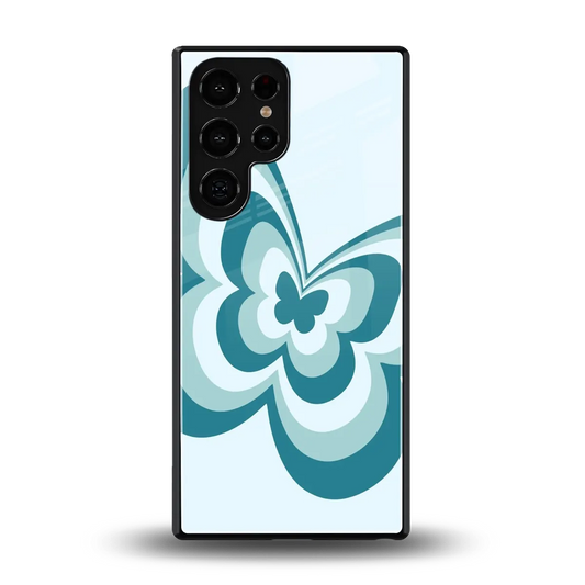 Y2K Green Butterfly back phone cover | glass case for samsung galaxy s25 ultra