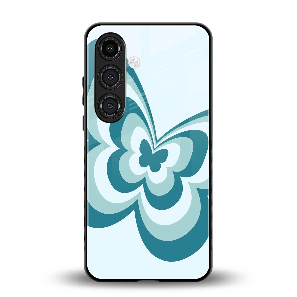 Y2K Green Butterfly back phone cover | glass case for samsung galaxy s24