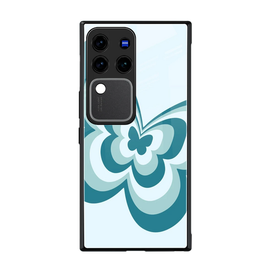 Y2K Green Butterfly back phone cover | glass case forvivo v30 pro