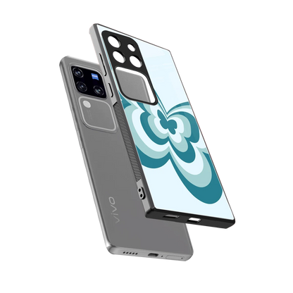 Y2K Green Butterfly sleekvivo v30 pro cover with tempered glass back and TPU edges