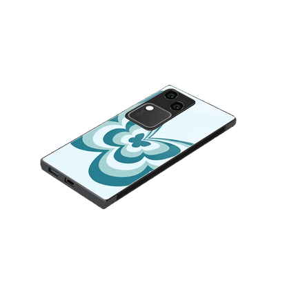 Y2K Green Butterfly stylish phone case for vivo v30 | glossy glass and slim fit