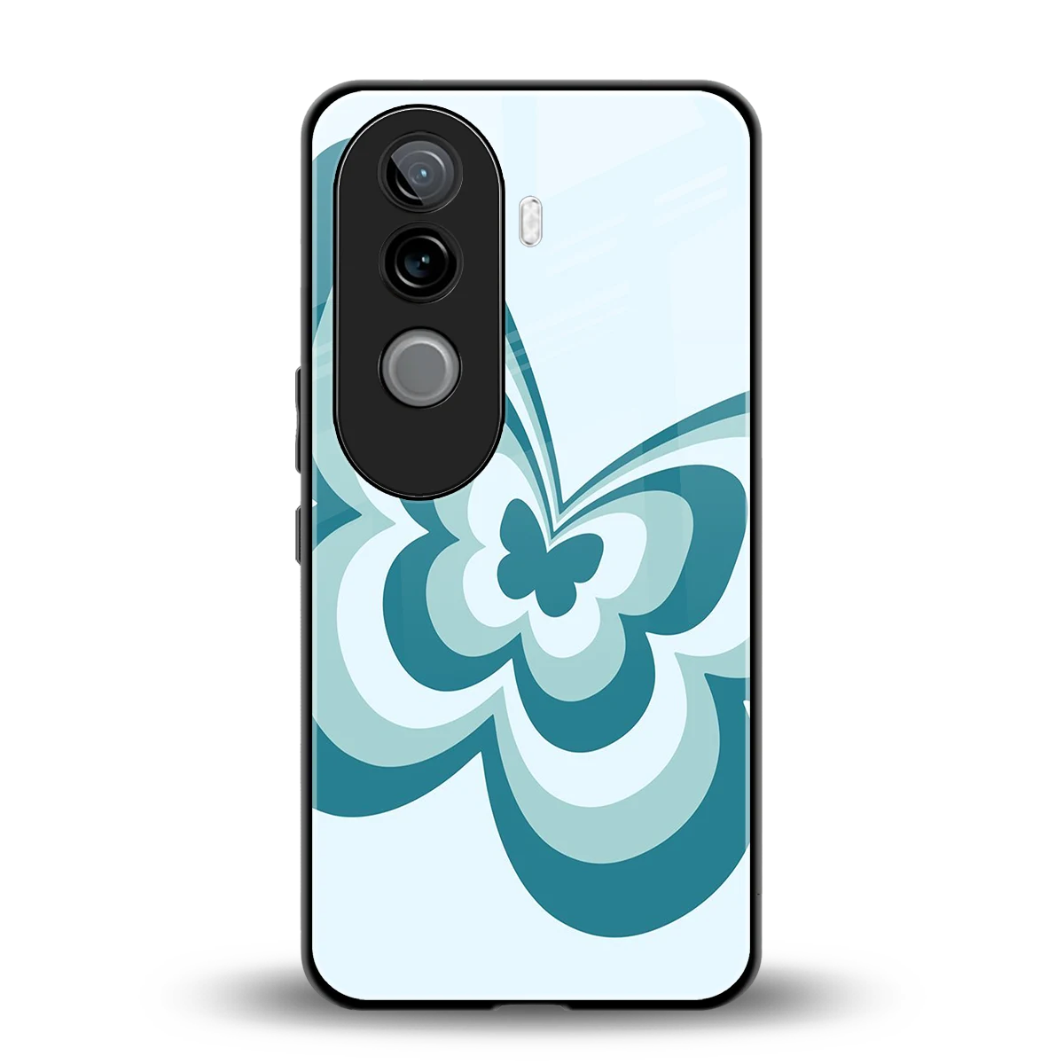 Y2K Green Butterfly back phone cover | glass case for vivo v40e