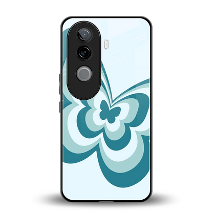Y2K Green Butterfly back phone cover | glass case for vivo v40e