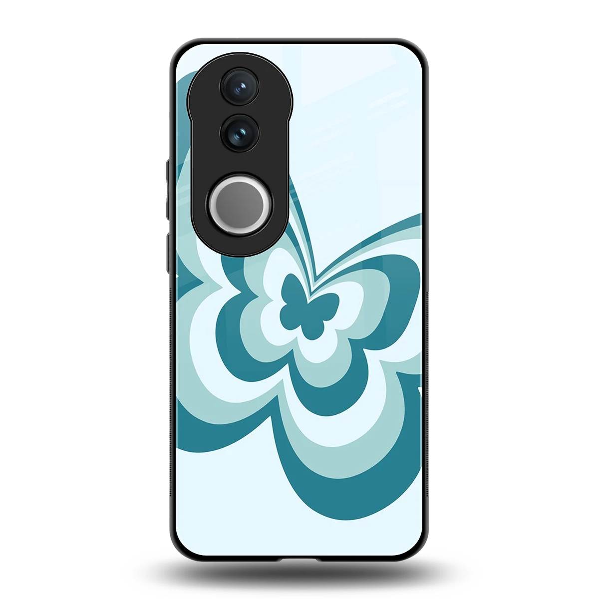 Y2K Green Butterfly back phone cover | glass case for vivo v50