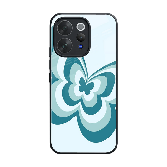 Y2K Green Butterfly back phone cover | glass case for vivo v70