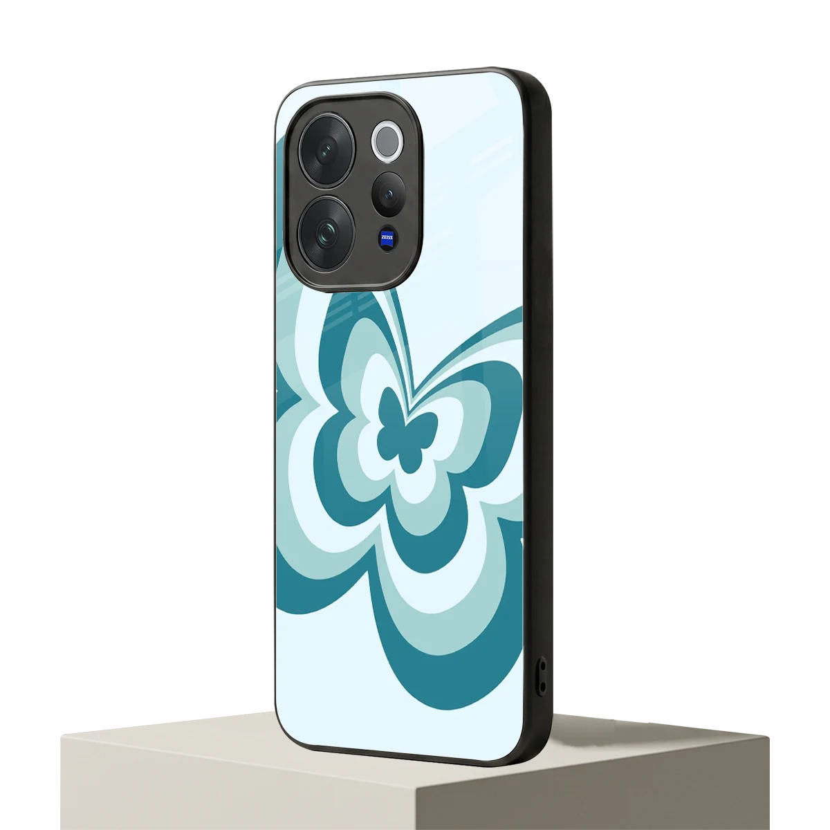 Y2K Green Butterfly vivo v70 mobile cover | shockproof glass phone case
