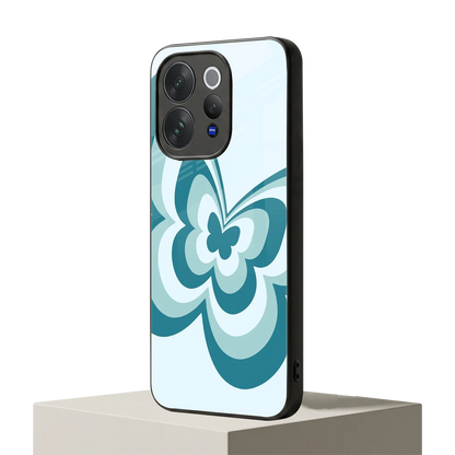 Y2K Green Butterfly vivo v70 mobile cover | shockproof glass phone case