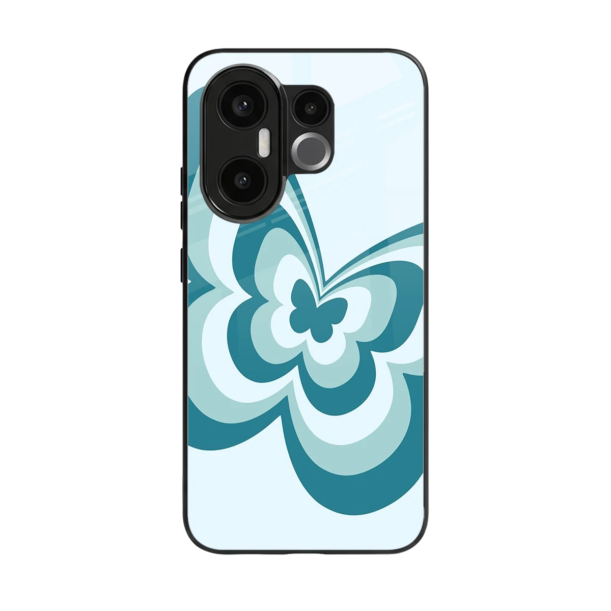 Y2K Green Butterfly back phone cover | glass case for vivo x200 fe