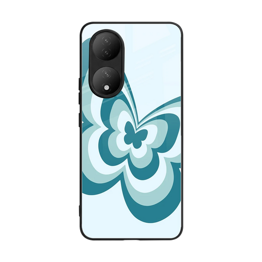 Y2K Green Butterfly back phone cover | glass case for Vivo-y100