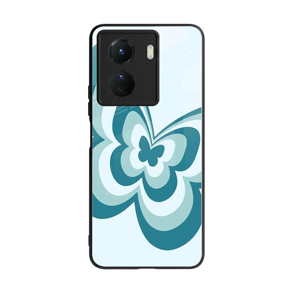 Y2K Green Butterfly back phone cover | glass case for vivo y16