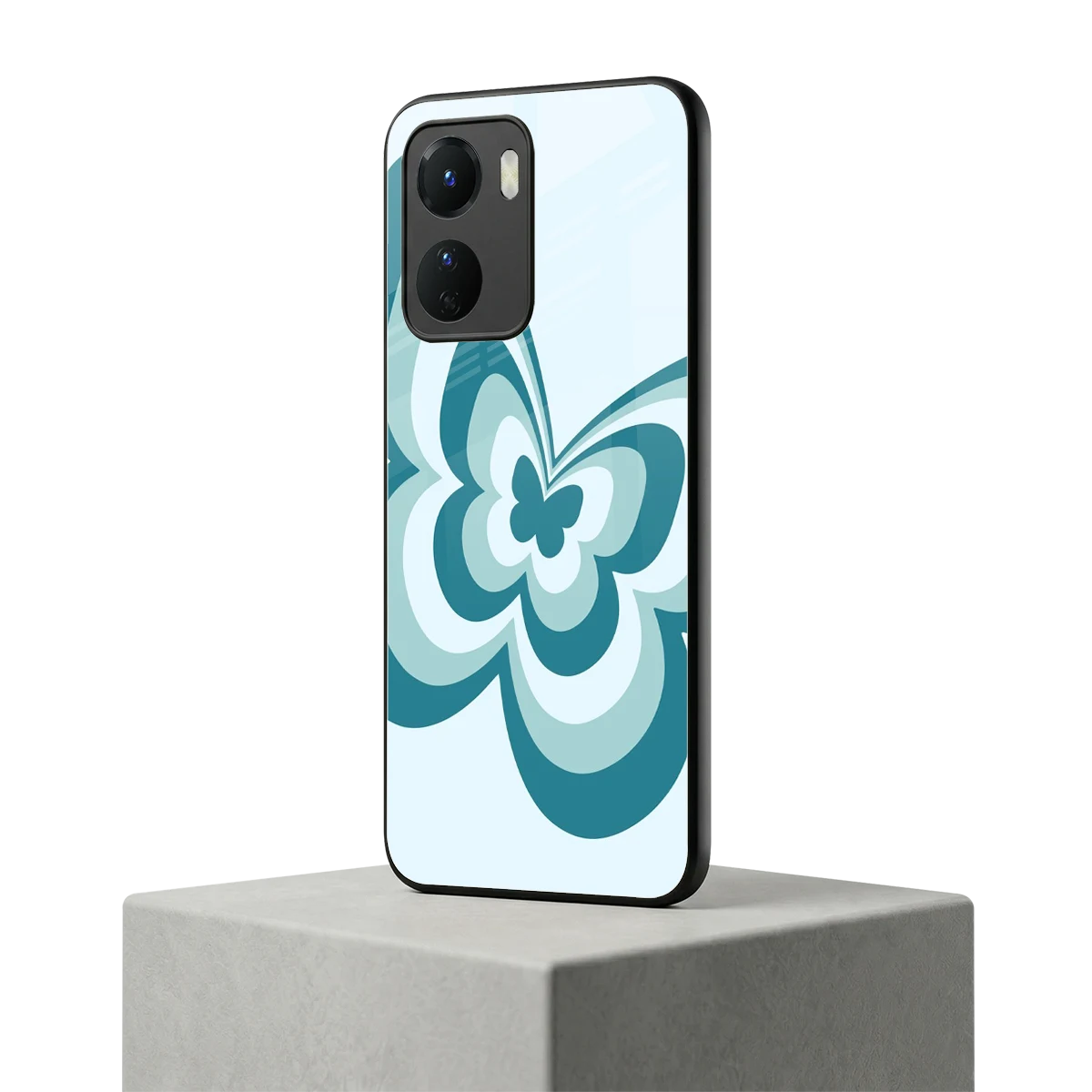 Y2K Green Butterfly vivo y16 mobile cover | shockproof glass phone case
