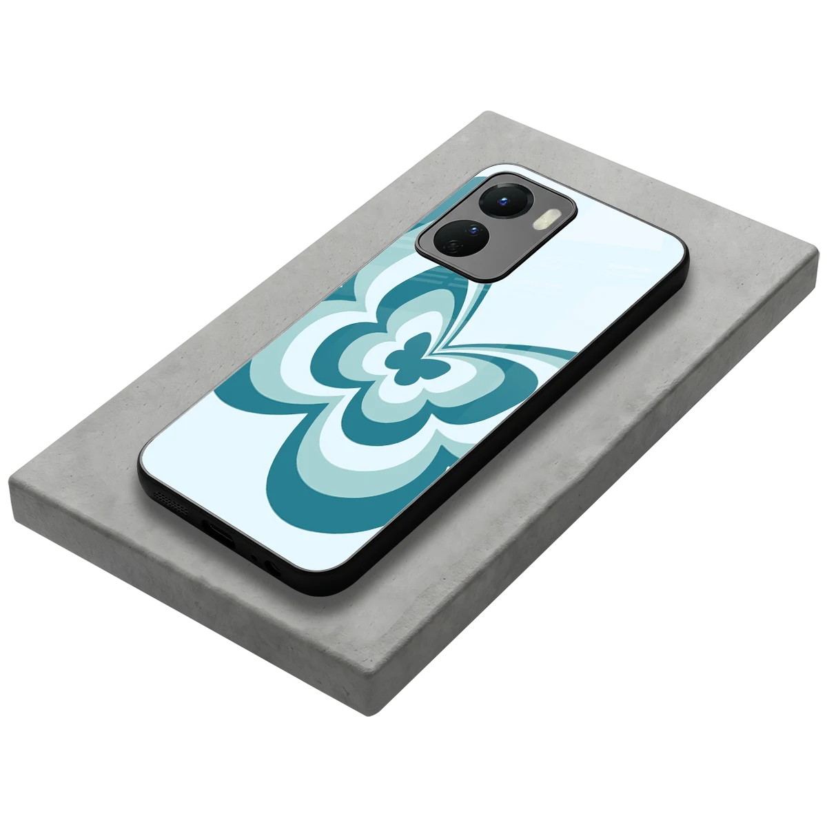 Y2K Green Butterfly stylish phone case for vivo y16 | glossy glass and slim fit