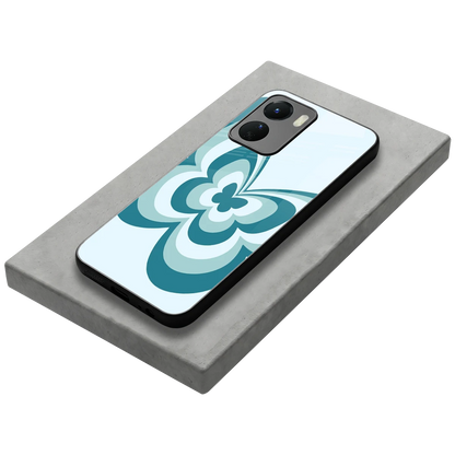 Y2K Green Butterfly stylish phone case for vivo y16 | glossy glass and slim fit