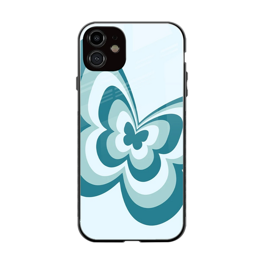 Y2K Green Butterfly back phone cover | glass case for iphone 12