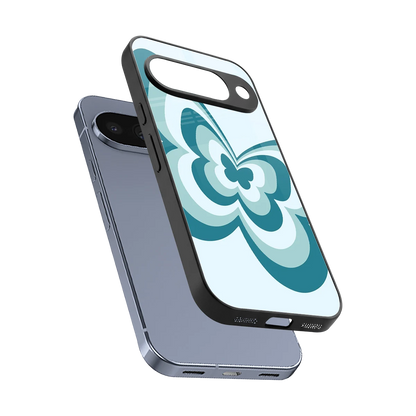 Y2K Green Butterfly sleek google pixel 10 cover with tempered glass back and TPU edges