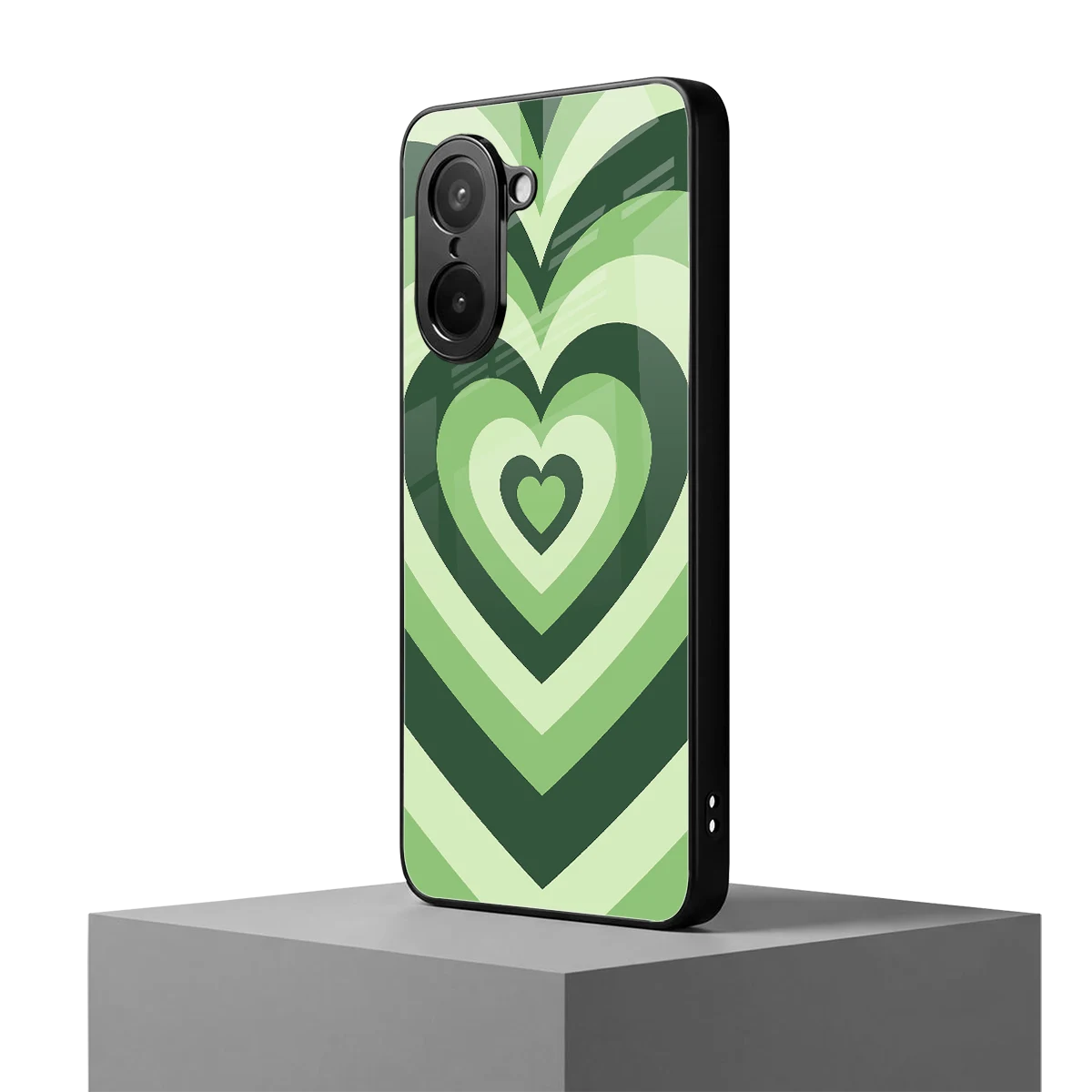 Y2K Green Hearts oneplus nord ce5 5g mobile cover | shockproof glass phone case