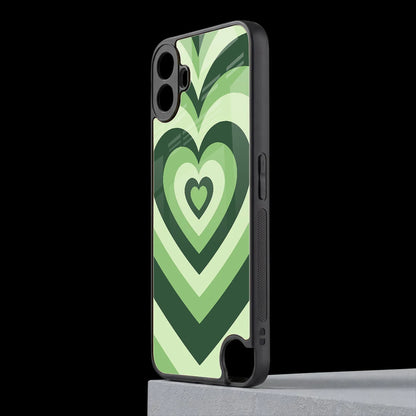 Y2K Green Hearts cmf nothing phone 1 mobile cover | shockproof glass phone case