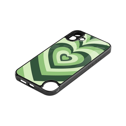 Y2K Green Hearts stylish phone case for cmf nothing phone 1 | glossy glass and slim fit