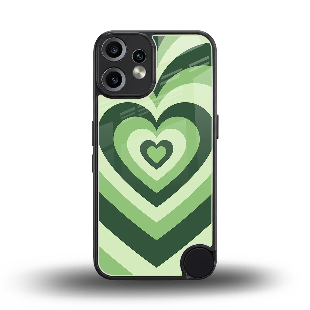 Y2K Green Hearts back phone cover | glass case for cmf nothing phone 2 pro
