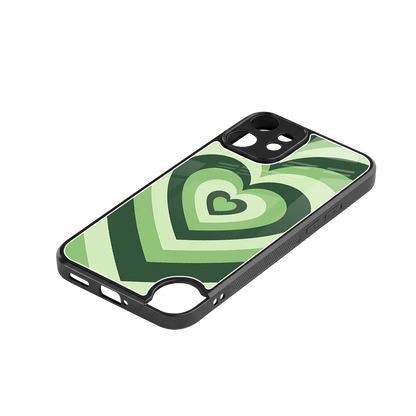 Y2K Green Hearts stylish phone case for cmf nothing phone 2 pro | glossy glass and slim fit