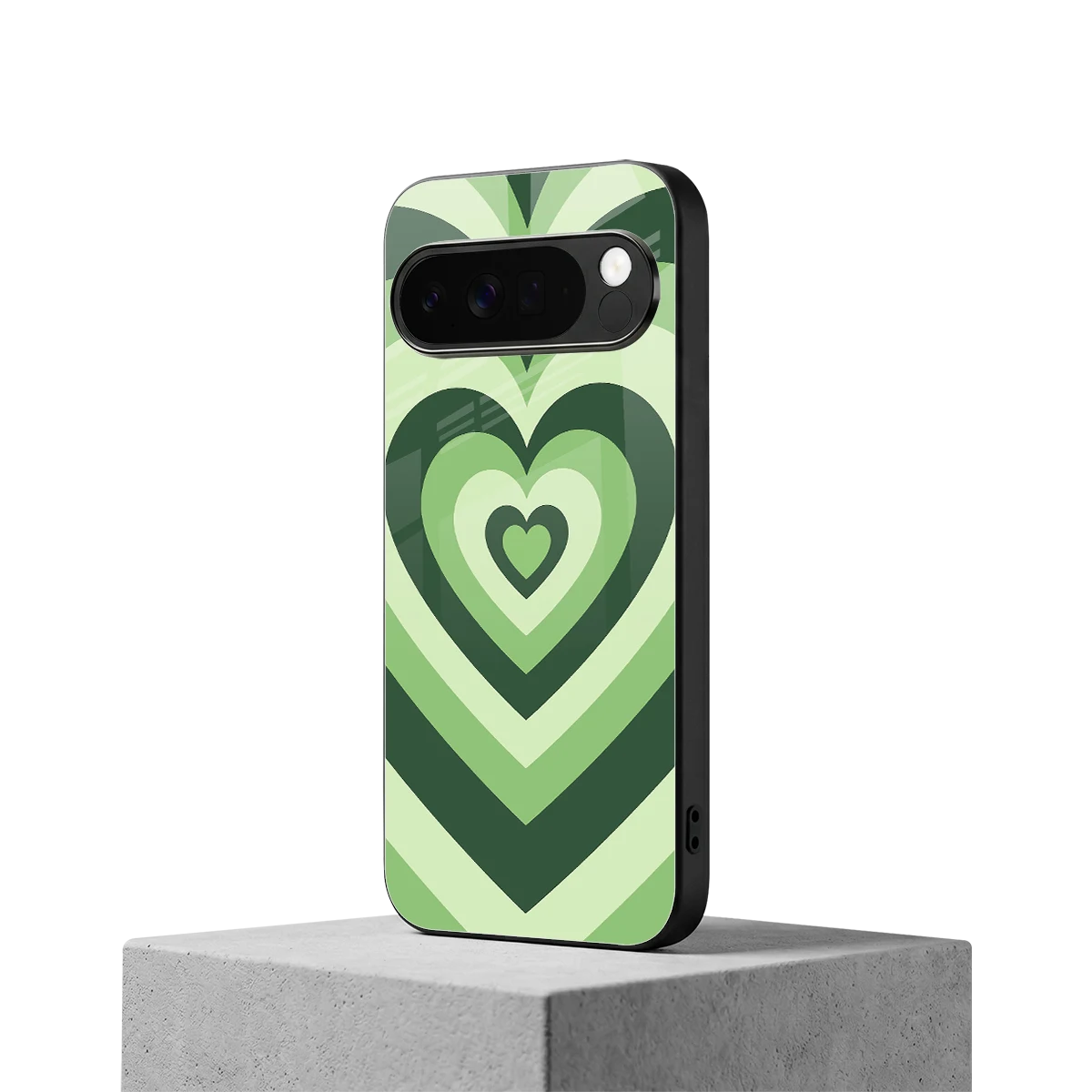 Y2K Green Hearts google pixel 10 pro xl mobile cover | shockproof glass phone case