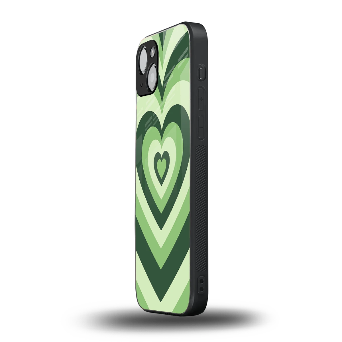 Y2K Green Hearts iphone 13 mobile cover | shockproof glass phone case