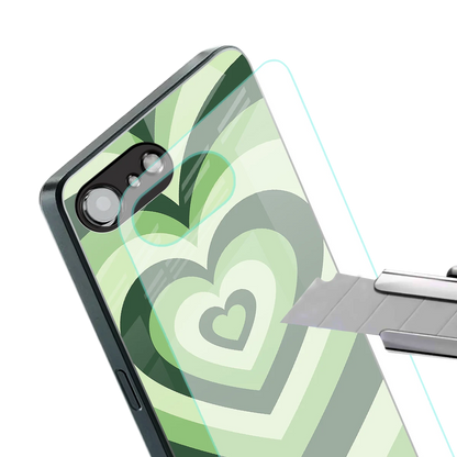 Y2K Green Hearts stylish phone case for iphone 16e | glossy glass and slim fit