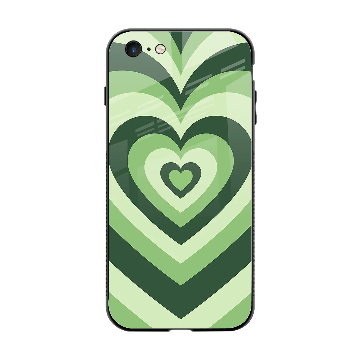 Y2K Green Hearts back phone cover | glass case for iphone 6s plus