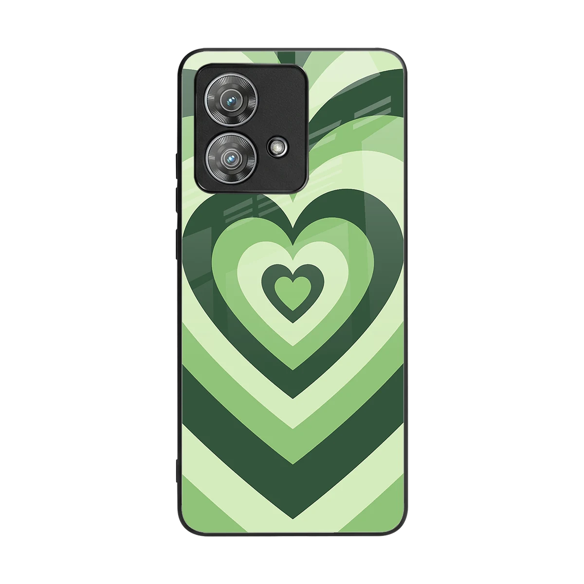 Y2K Green Hearts back phone cover | glass case for motorola edge 40 neo 5g