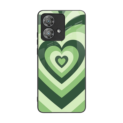 Y2K Green Hearts back phone cover | glass case for motorola edge 40 neo 5g