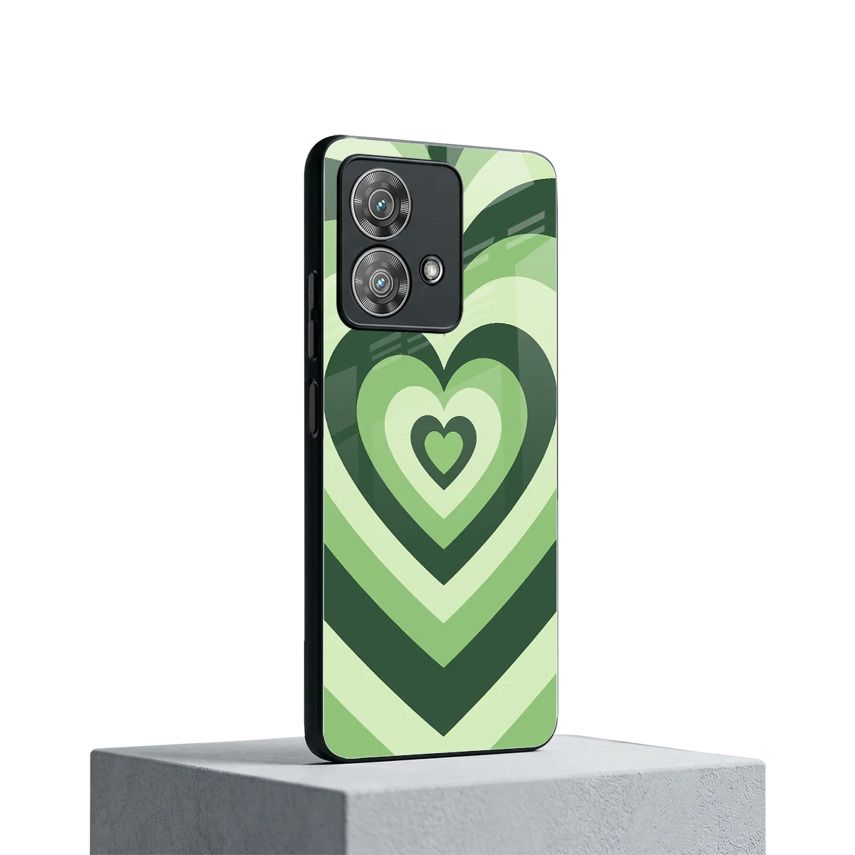 Y2K Green Hearts motorola edge 40 neo 5g mobile cover | shockproof glass phone case