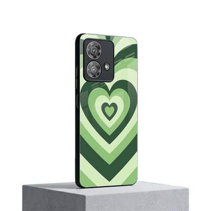 Y2K Green Hearts motorola edge 40 neo 5g mobile cover | shockproof glass phone case