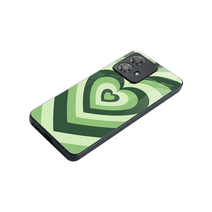 Y2K Green Hearts stylish phone case for motorola edge 40 neo 5g | glossy glass and slim fit