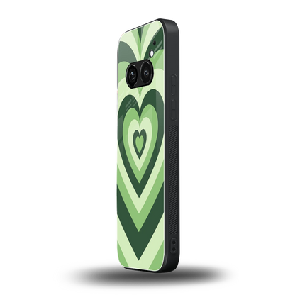 Y2K Green Hearts nothing phone 2a mobile cover | shockproof glass phone case