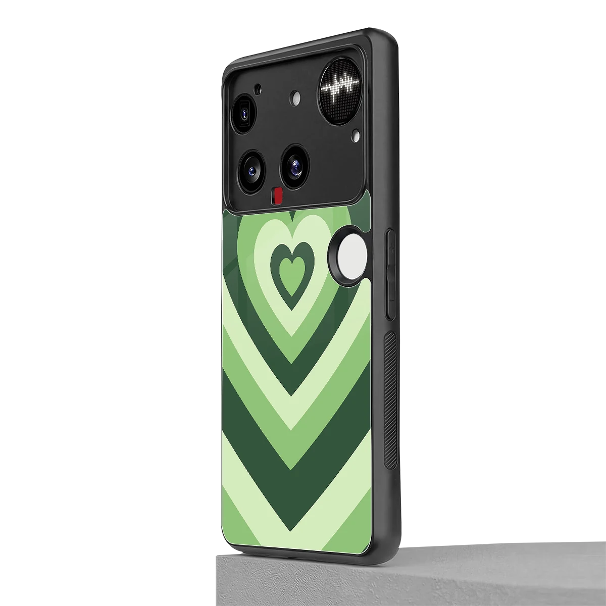 Y2K Green Hearts nothing phone 3 mobile cover | shockproof glass phone case