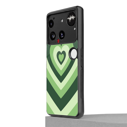 Y2K Green Hearts nothing phone 3 mobile cover | shockproof glass phone case