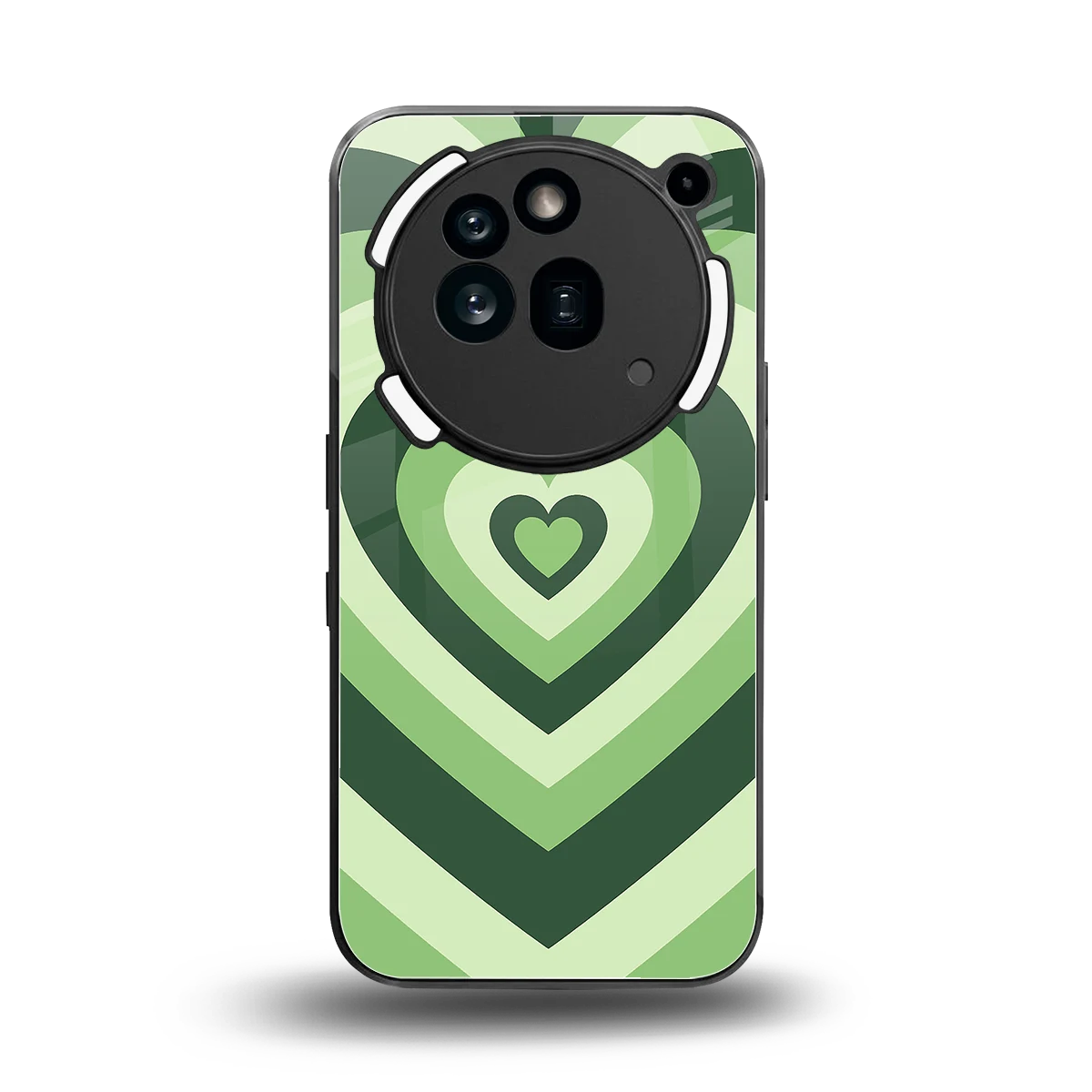 Y2K Green Hearts back phone cover | glass case for nothing phone 3a pro