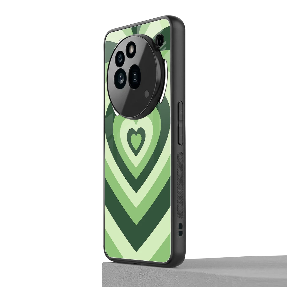 Y2K Green Hearts nothing phone 3a pro mobile cover | shockproof glass phone case